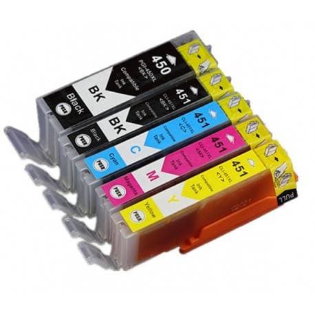 compatible cartouche canon cli 450 pack 5  C MBK M  C BK