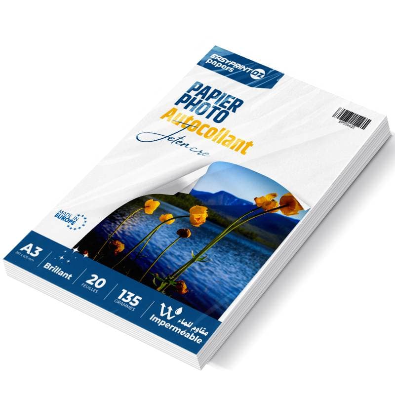 Aucune papier autocollant A4 20f inkjet waterproof - europe made