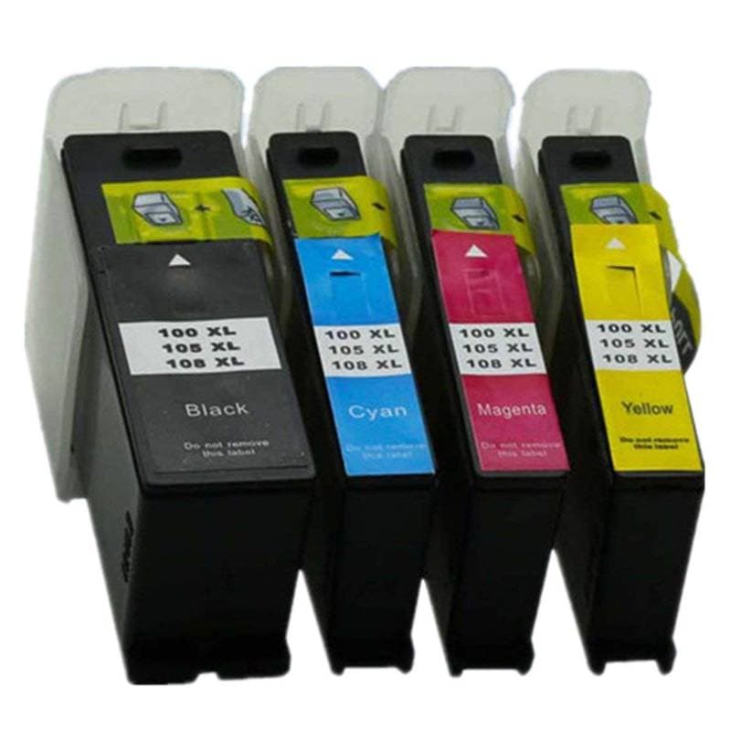 compatible cartouche  lexmark 100-105 -108 pack cym bkk