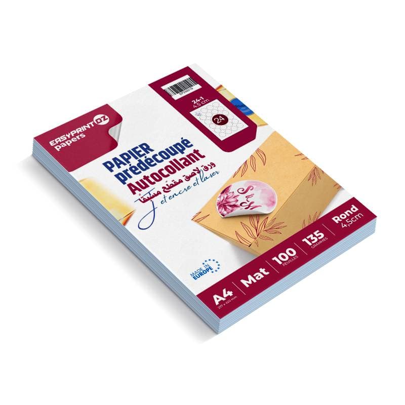compatible autocollant a4 rond  4,5cm